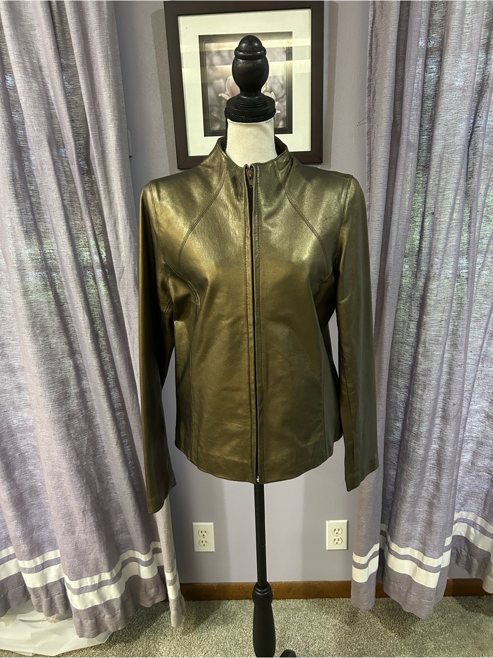 Vintage Yvonne Marie Bronze Leather Jacket